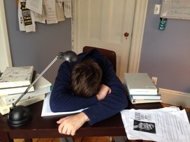 sleepy student